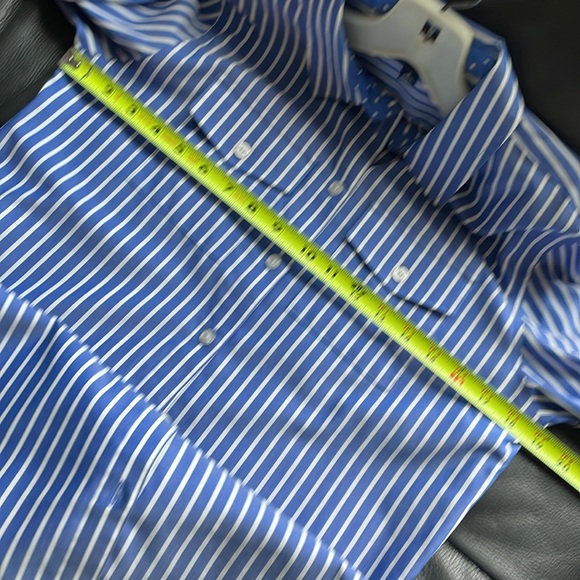 Jones New York Dress Women Size S Blue White Striped Button Front Shirt Dress - Picture 11 of 12